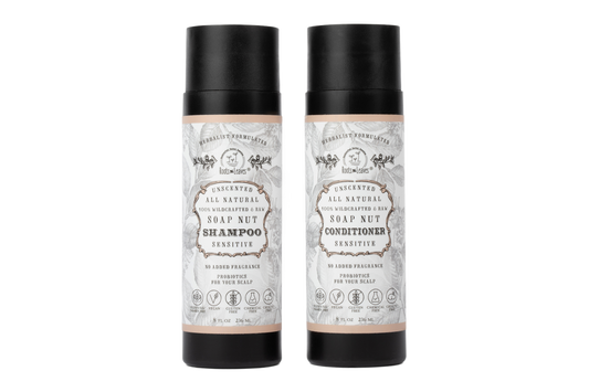 Unscented Soapnut Shampoo & Conditioner Set