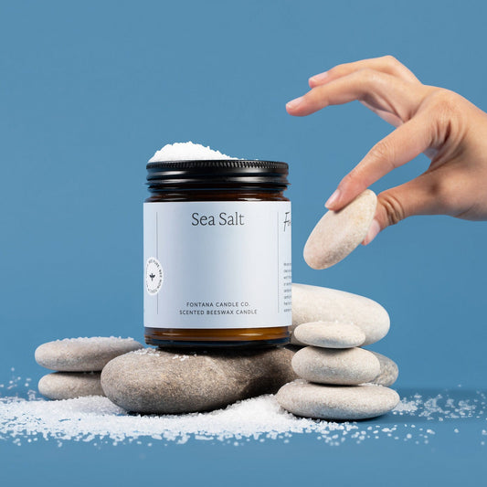 Sea Salt Beeswax Candle