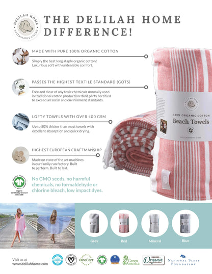 Organic Cotton Sunset Beach Towels