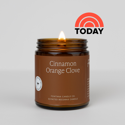 Cinnamon Orange Clove Beeswax Candle