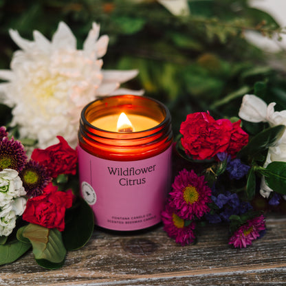 Wildflower Citrus Beeswax Candle