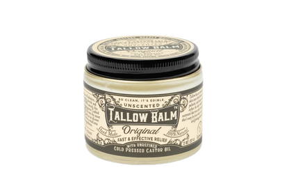 Unscented Tallow Balm with Organic Castor Oil