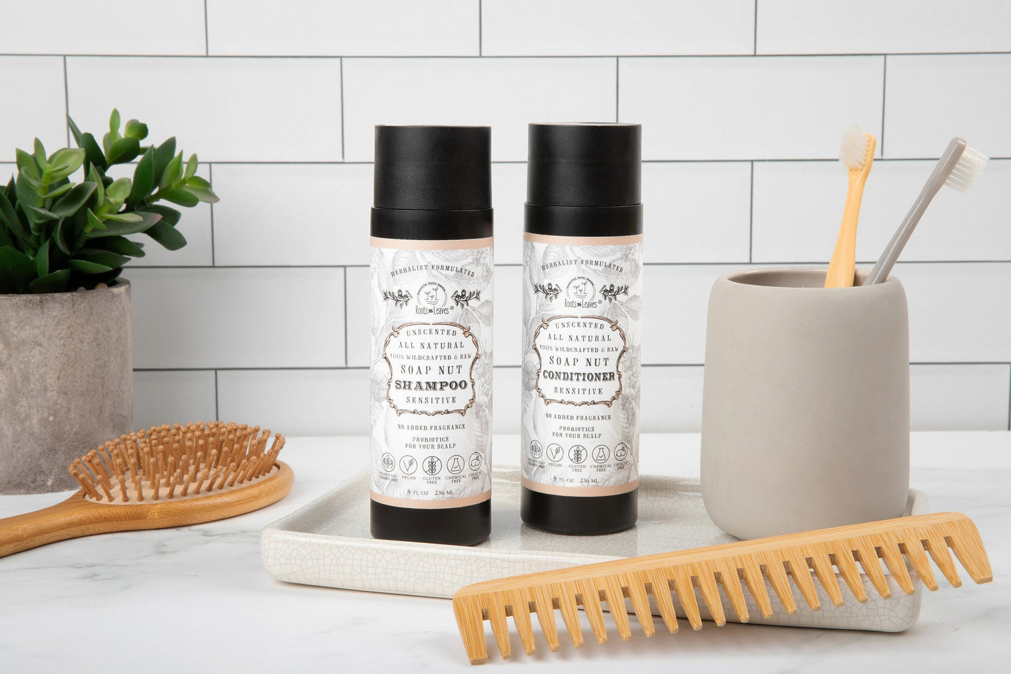 Unscented Soapnut Shampoo & Conditioner Set