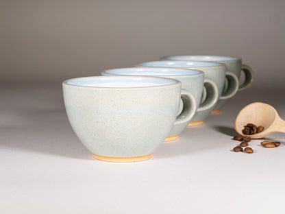 Handmade Ceramic Latte & Cappuccino Cup – Light Blue