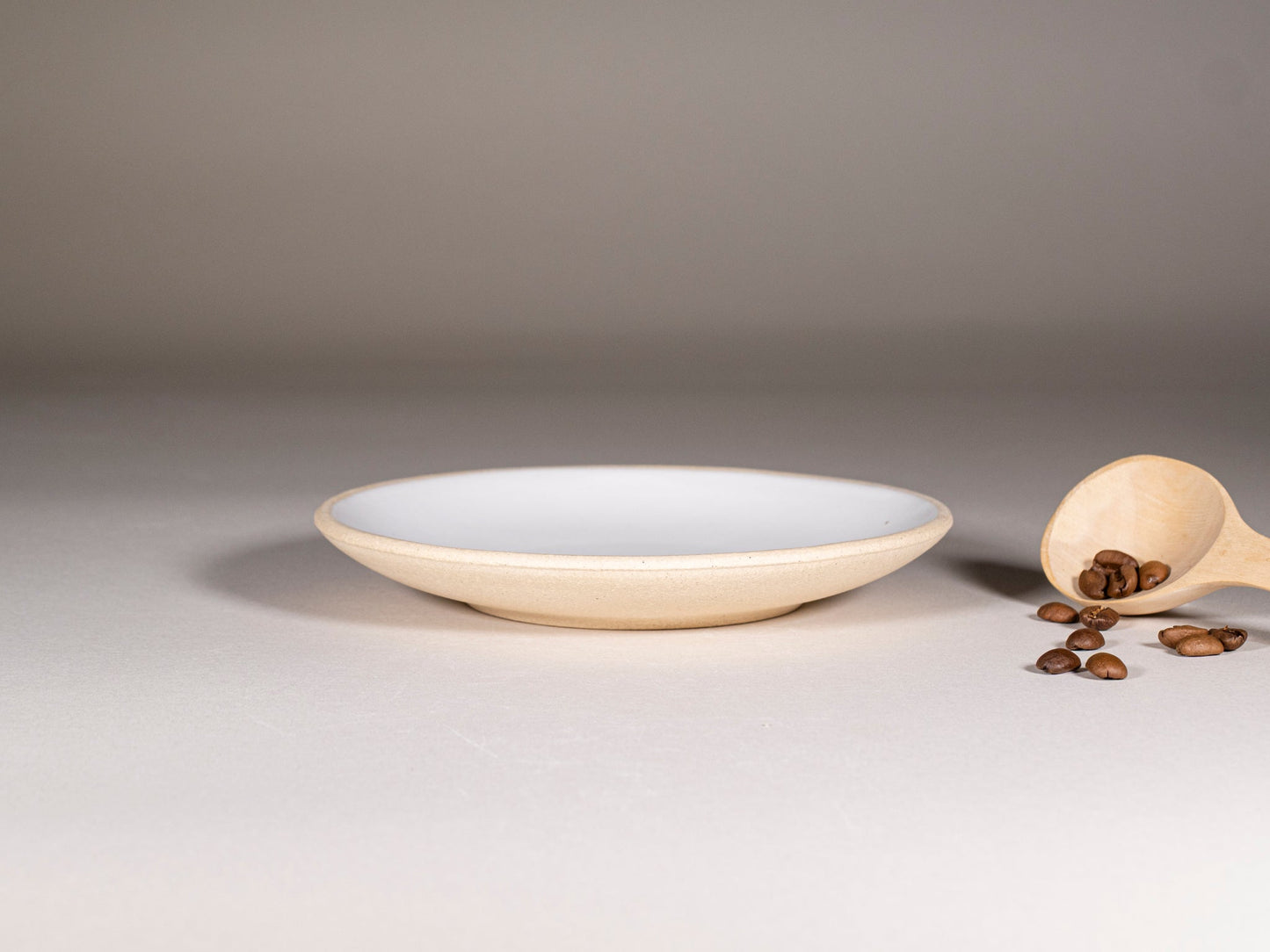 Handmade Ceramic Latte & Cappuccino Cup - Sandy White