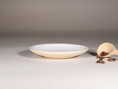 Handmade Ceramic Latte & Cappuccino Cup - Sandy White