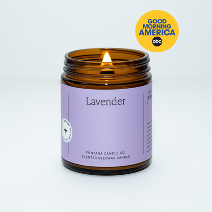 Lavender Beeswax Candle