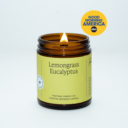 Lemongrass Eucalyptus Beeswax Candle