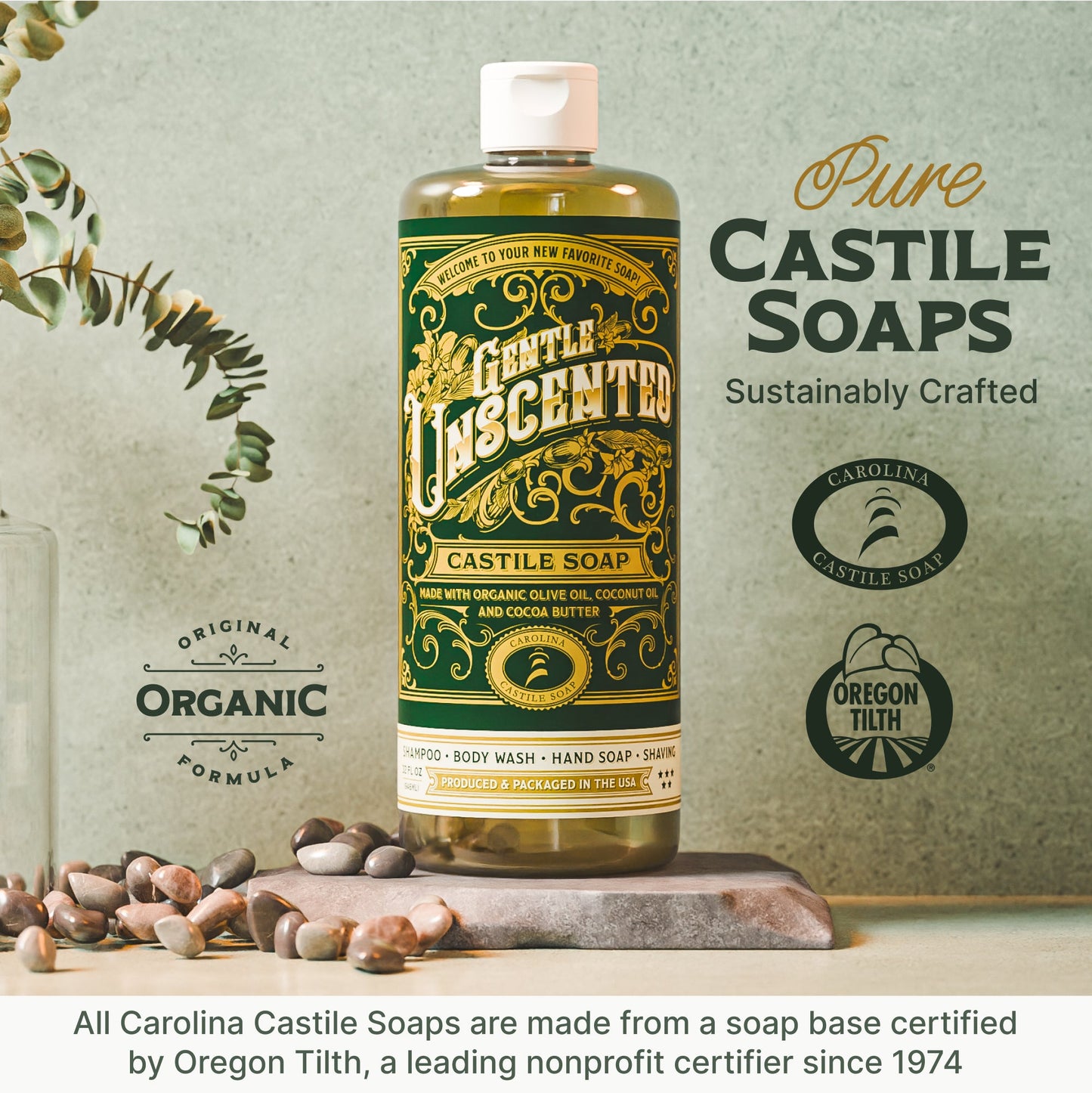 Organic Liquid Castile Soap - Unscented