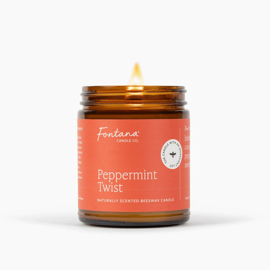 Peppermint Twist Beeswax Candle