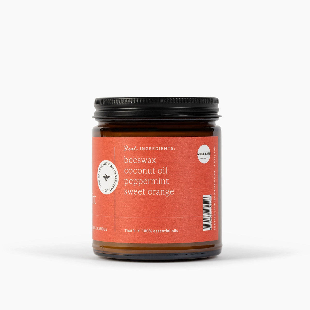 Peppermint Twist Beeswax Candle