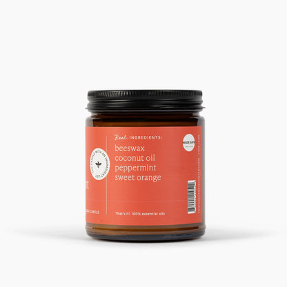 Peppermint Twist Beeswax Candle