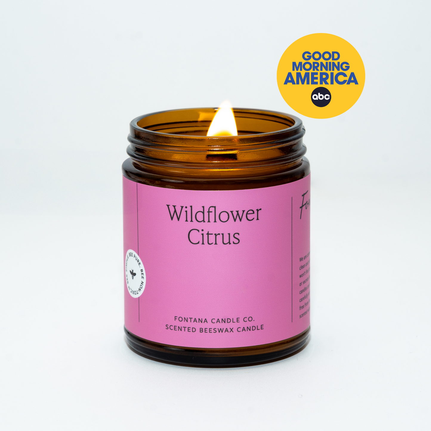 Wildflower Citrus Beeswax Candle
