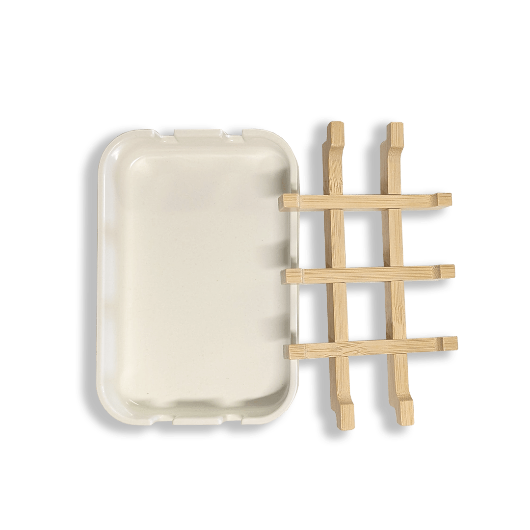 Bamboo Soap Dish with Removable Grid