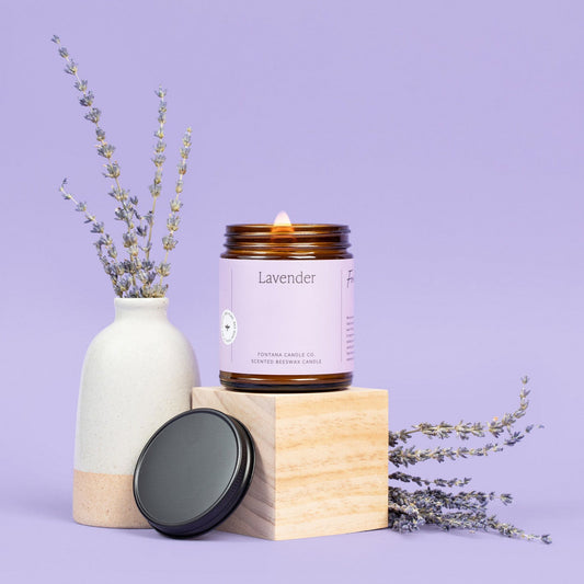 Lavender Beeswax Candle