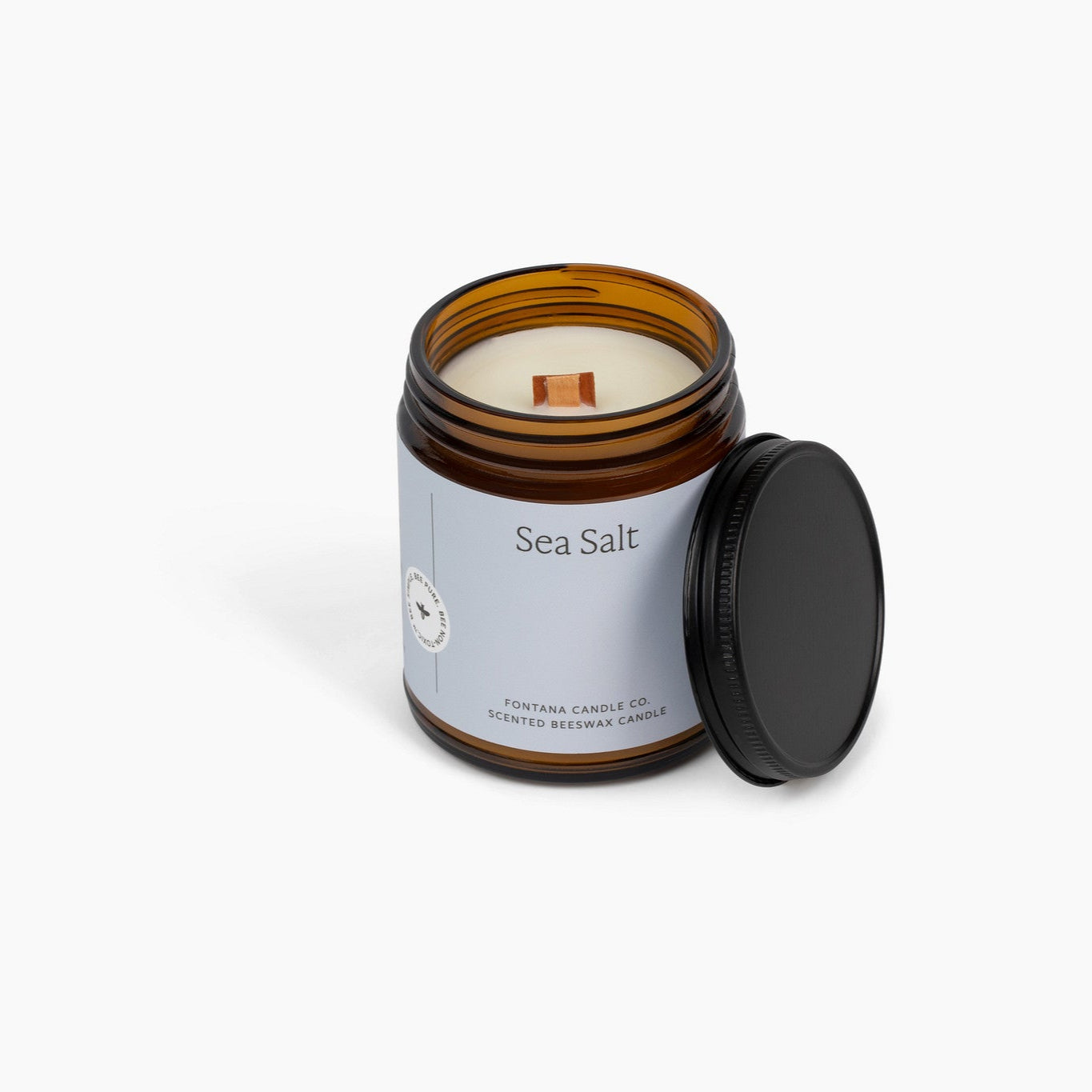 Sea Salt Beeswax Candle