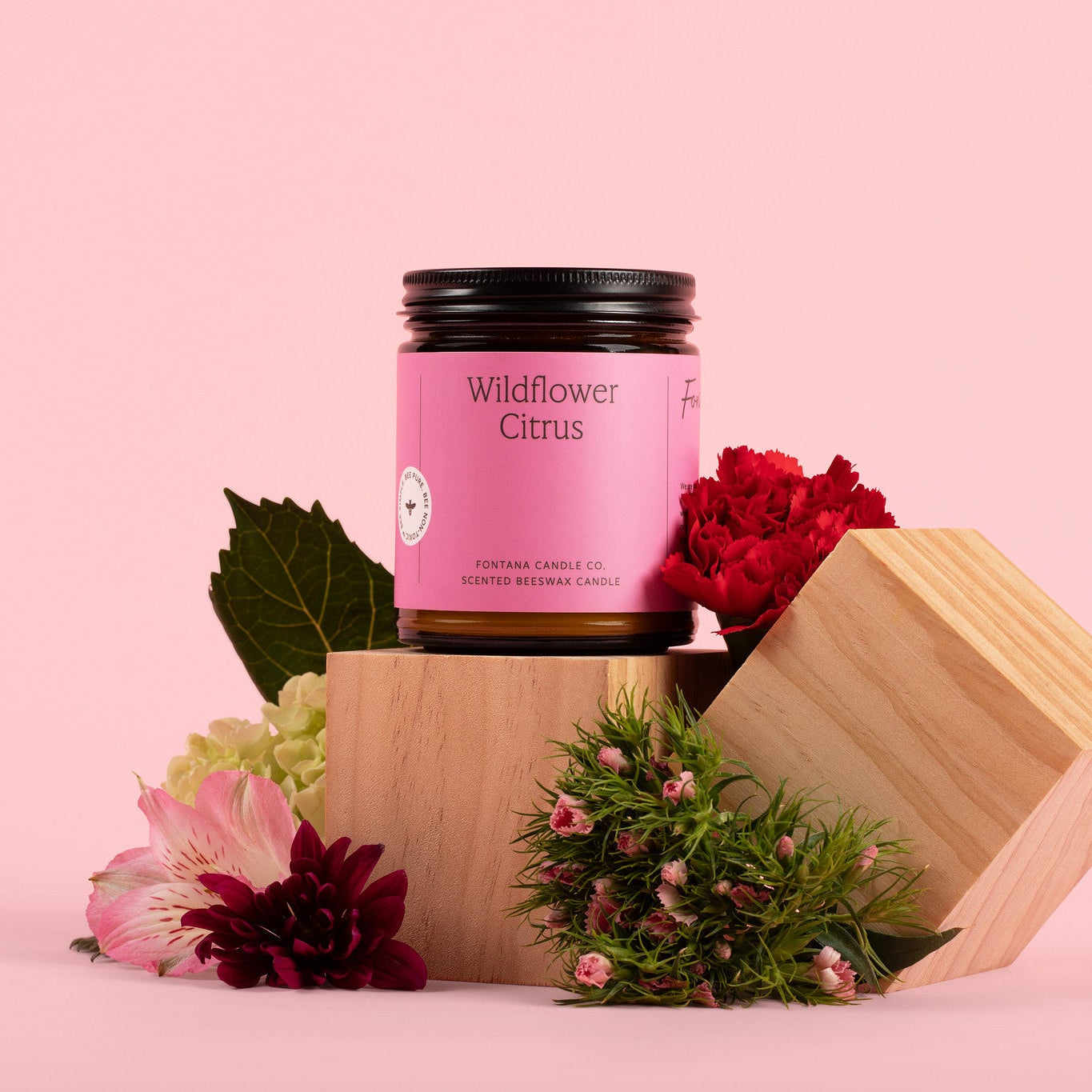 Wildflower Citrus Beeswax Candle