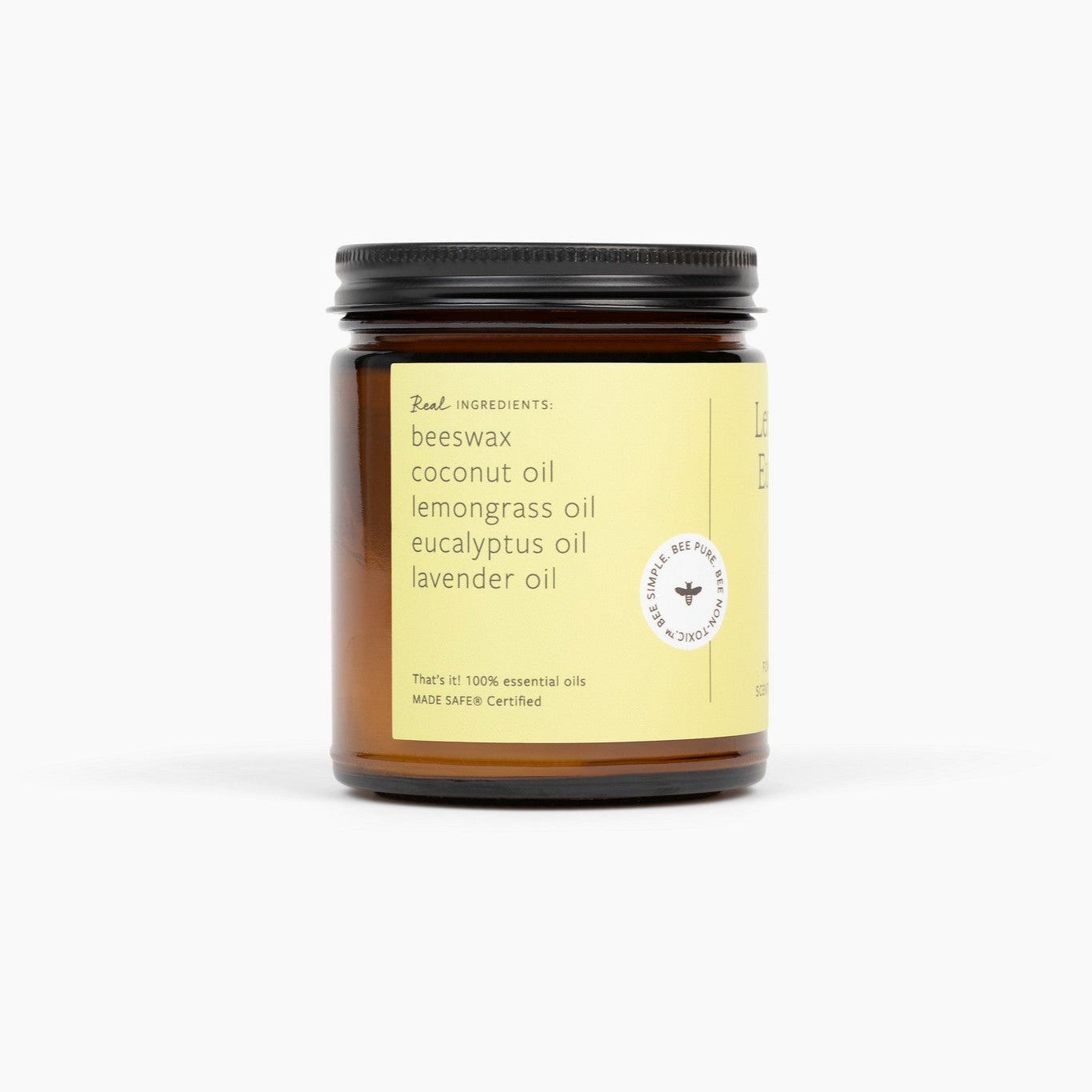 Lemongrass Eucalyptus Beeswax Candle