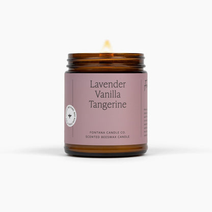 Lavender Vanilla Tangerine Beeswax Candle