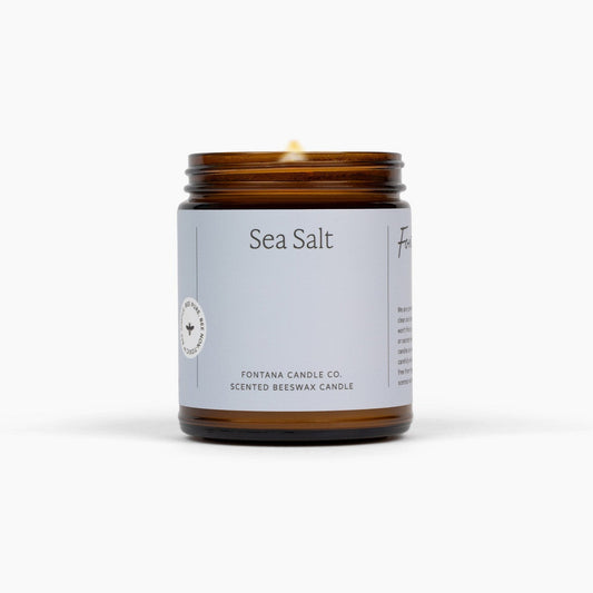 Sea Salt Beeswax Candle