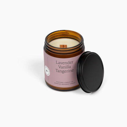 Lavender Vanilla Tangerine Beeswax Candle