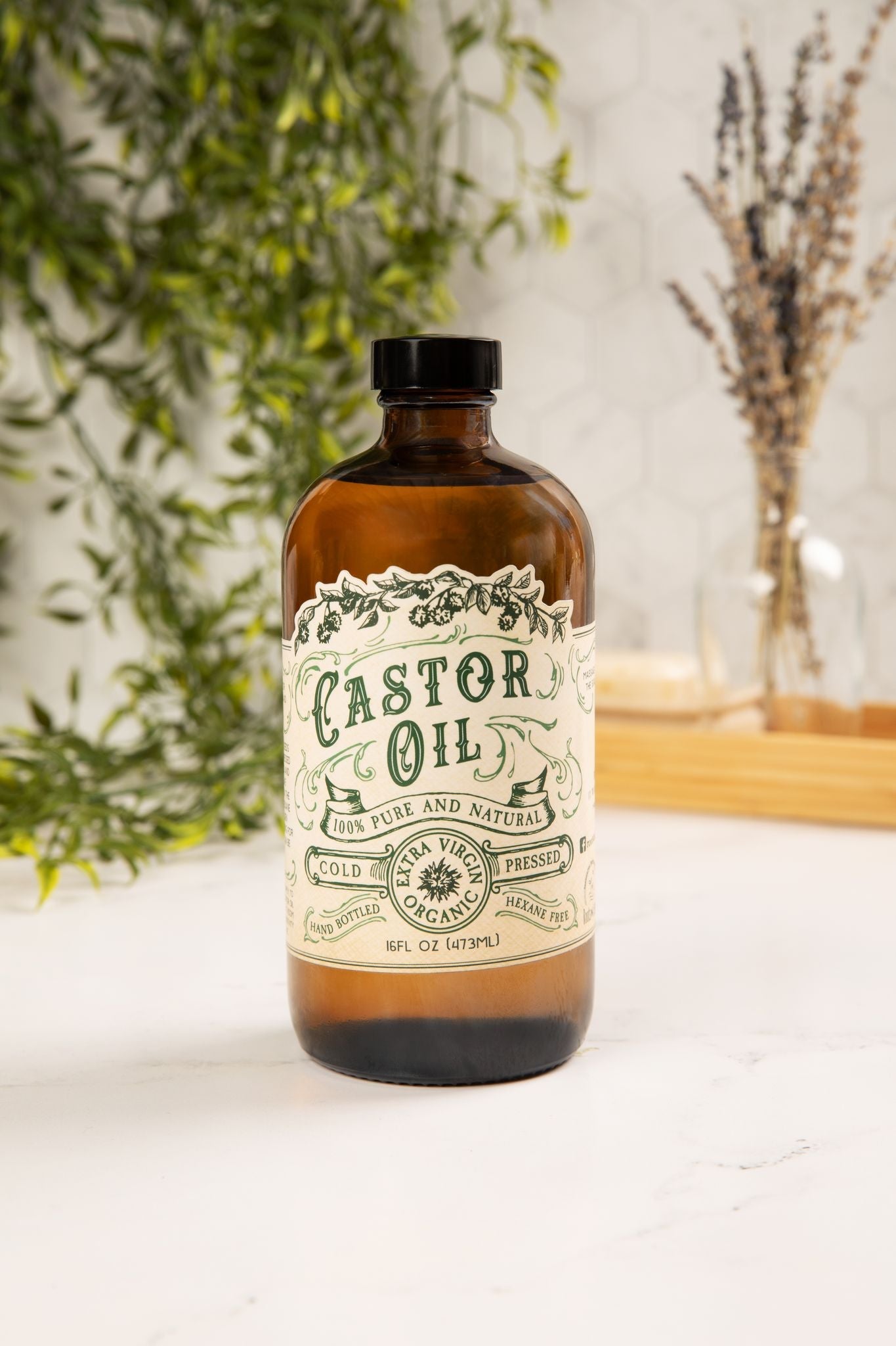 Organic Cold Pressed Castor Oil 16 oz